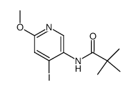 2,2-dimethyl-N-(4-iodo-6-methoxy-3-pyridinyl)propanamide Structure