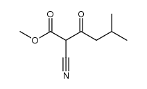 2-cyano-5-methyl-3-oxo-hexanoic acid methyl ester结构式