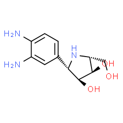 3,4-Pyrrolidinediol, 2-(3,4-diaminophenyl)-5-(hydroxymethyl)-, (2S,3S,4R,5R)-结构式