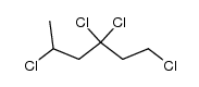 1,3,3,5-tetrachloro-hexane Structure