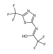 2,2,2-trifluoro-N-[5-(trifluoromethyl)-1,3,4-thiadiazol-2-yl]acetamide结构式