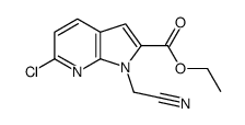 Ethyl 6-chloro-1-(cyanomethyl)-1H-pyrrolo[2,3-b]pyridine-2-carbox ylate Structure