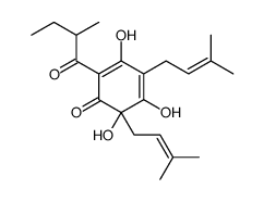 3,5,6-trihydroxy-2-(2-methylbutanoyl)-4,6-bis(3-methylbut-2-enyl)cyclohexa-2,4-dien-1-one Structure