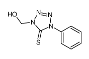 1-(Hydroxymethyl)-4-phenyl-2-tetrazoline-5-thione结构式