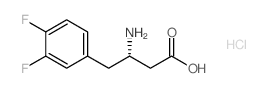 (S)-3-AMINO-4-(3,4-DIFLUOROPHENYL)BUTANOIC ACID HYDROCHLORIDE structure