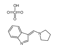3-(pyrrolidin-1-ium-1-ylidenemethyl)-1H-indole,perchlorate Structure
