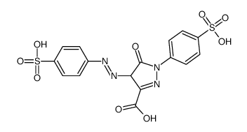 4,5-dihydro-5-oxo-1-(4-sulphophenyl)-4-[(4-sulphophenyl)azo]-1H-pyrazole-3-carboxylic acid structure