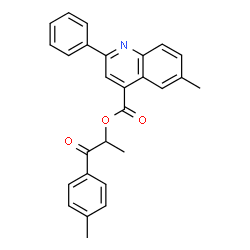 1-methyl-2-(4-methylphenyl)-2-oxoethyl 6-methyl-2-phenyl-4-quinolinecarboxylate picture