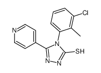 4-(3-CHLORO-2-METHYL-PHENYL)-5-PYRIDIN-4-YL-4H-[1,2,4]TRIAZOLE-3-THIOL Structure