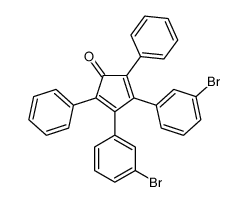3,4-bis(3-bromophenyl)-2,5-diphenylcyclopenta-2,4-dien-1-one Structure
