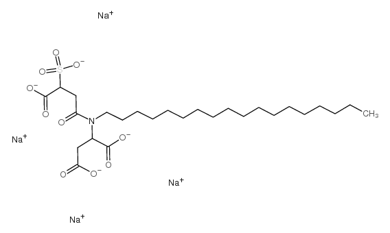 N-(3-羧基-3-磺基丙酰基)-N-十八烷基-DL-天冬氨酸四钠盐图片