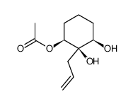 1,2,3-Cyclohexanetriol, 2-(2-propenyl)-, 1-acetate, (1S,2R,3R)- (9CI) Structure