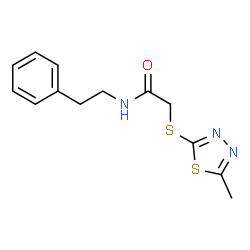 2-[(5-Methyl-1,3,4-thiadiazol-2-yl)sulfanyl]-N-(2-phenylethyl)acetamide结构式