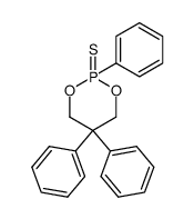 2,5,5-Triphenyl-1,3,2-dioxaphosphorinane 2-sulfide结构式