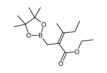ethyl (E)-3-methyl-2-[(4,4,5,5-tetramethyl-1,3,2-dioxaborolan-2-yl)methyl]pent-2-enoate Structure
