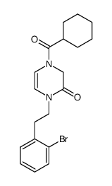 1-[2-(2-bromophenyl)ethyl]-4-(cyclohexylcarbonyl)-1,3,4-trihydropyrazin-2-one Structure