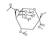 methyl [methyl 4,7,8,9-tetra-O-acetyl-5-acetamido-3,5-dideoxy-β-D-glycero-D-galacto-non-2-ulopyranoside]onate Structure