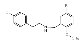 N-[(5-bromo-2-methoxyphenyl)methyl]-2-(4-chlorophenyl)ethanamine结构式