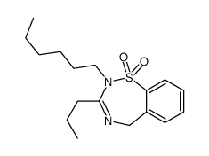 2-hexyl-3-propyl-5H-1λ6,2,4-benzothiadiazepine 1,1-dioxide结构式