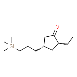 Cyclopentanone, 2-ethyl-4-[3-(trimethylsilyl)propyl]-, (2R,4S)-rel- (9CI) Structure