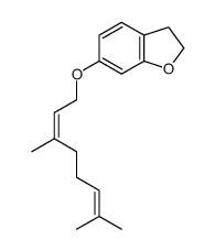 6-(3,7-dimethylocta-2,6-dienoxy)-2,3-dihydro-1-benzofuran结构式