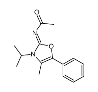 N-(4-methyl-5-phenyl-3-propan-2-yl-1,3-oxazol-2-ylidene)acetamide结构式