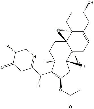 16α-Acetoxy-3β-hydroxy-16,28-secosolanida-5,22(28)-dien-24-one结构式