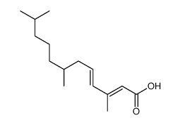 (2E,4E)-()-3,7,11-trimethyldodeca-2,4-dienoic acid structure