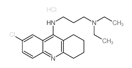 N-(2-chloro-5,6,7,8-tetrahydroacridin-9-yl)-N,N-diethyl-propane-1,3-diamine structure