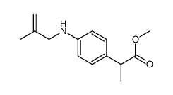 methyl 2-[4-[(2-methylallyl)amino]phenyl]propionate结构式