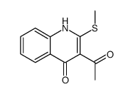 2-methylsulfanyl-3-acetyl-1H-quinolin-4-one结构式