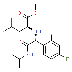 L-Leucine, N-[(1R)-1-(2,4-difluorophenyl)-2-[(1-methylethyl)amino]-2-oxoethyl]-, methyl ester (9CI) structure
