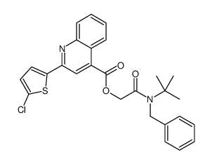 [2-[benzyl(tert-butyl)amino]-2-oxoethyl] 2-(5-chlorothiophen-2-yl)quinoline-4-carboxylate Structure