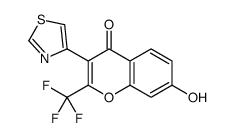 7-hydroxy-3-(1,3-thiazol-4-yl)-2-(trifluoromethyl)chromen-4-one Structure