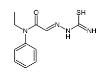 2-(carbamothioylhydrazinylidene)-N-ethyl-N-phenylacetamide结构式