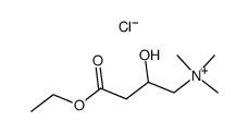 (+-)-(3-ethoxycarbonyl-2-hydroxy-propyl)-trimethyl-ammonium, chloride结构式