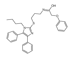 N-[3-(1-butyl-4,5-diphenylimidazol-2-yl)sulfanylpropyl]-2-phenoxyacetamide结构式