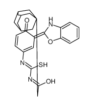 Tricyclo[3.3.1.13,7]decane-1-acetamide, N-[[[3-(2-benzoxazolyl)-4-hydroxyphenyl]amino]thioxomethyl]- (9CI) structure