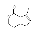 7-methyl-4,5-dihydro-3H-cyclopenta[c]pyran-1-one结构式
