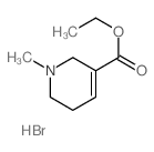 Ethyl 1,2,5,6-tetrahydro-1-methyl-3-pyridinecarboxylate hydrobromide结构式