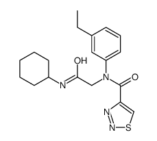 1,2,3-Thiadiazole-4-carboxamide,N-[2-(cyclohexylamino)-2-oxoethyl]-N-(3-ethylphenyl)-(9CI)结构式