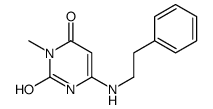 3-methyl-6-(2-phenylethylamino)-1H-pyrimidine-2,4-dione结构式