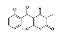 6-amino-5-(2-chloro-benzoyl)-1,3-dimethyl-1H-pyrimidine-2,4-dione结构式