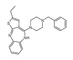 4-(4-benzylpiperazin-1-yl)-2-ethyl-5H-thieno[3,2-c][1,5]benzodiazepine结构式