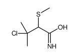 3-chloro-3-methyl-2-methylsulfanylbutanamide结构式