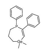 4,4-Dimethyl-1,2-diphenyl-4,5,6,7-tetrahydro-1H-[1,4]phosphagermepine Structure