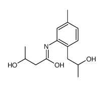 3-hydroxy-N-[2-(2-hydroxypropyl)-5-methylphenyl]butanamide结构式