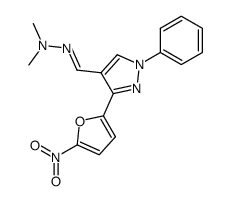 3-(5-nitro-furan-2-yl)-1-phenyl-1H-pyrazole-4-carbaldehyde dimethylhydrazone Structure