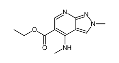 2-methyl-4-methylamino-2H-pyrazolo[3,4-b]pyridine-5-carboxylic acid ethyl ester Structure