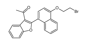 1-[2-[4-(2-bromoethoxy)naphthalen-1-yl]-1-benzofuran-3-yl]ethanone结构式